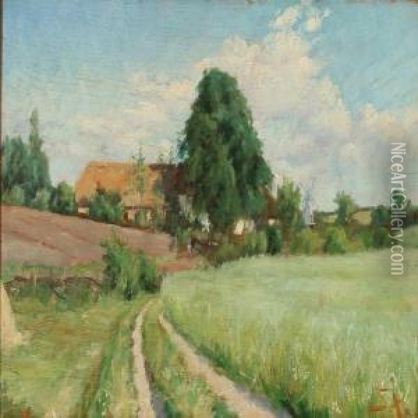 Summer's Day On The Country Oil Painting - Carl Martin Soya-Jensen