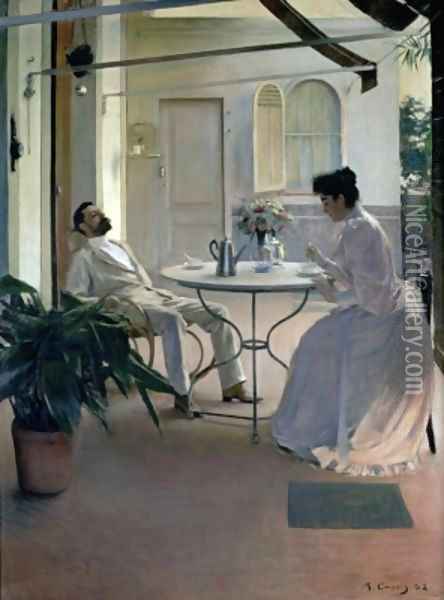 Afternoon Oil Painting - Ramon Casas Y Carbo