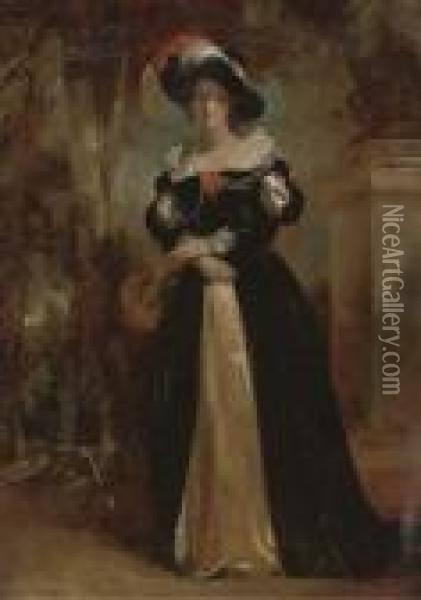 An Elegant Lady Oil Painting - John Wood