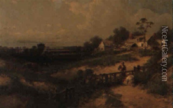 The Hillside Farm Oil Painting - George Washington Nicholson