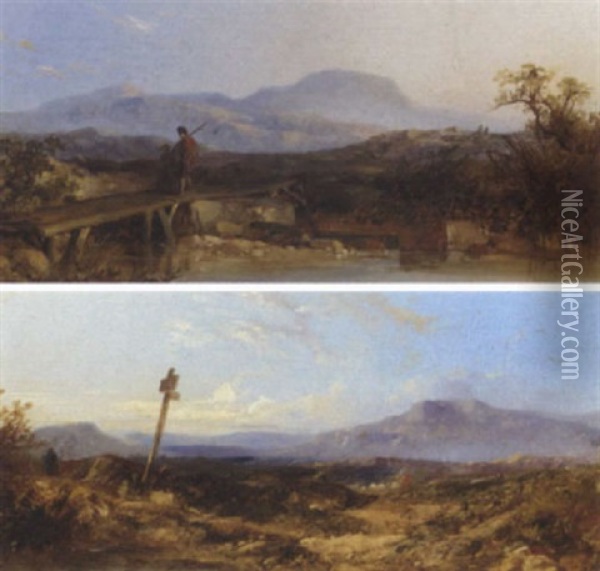 Scene In Stirlingshire Oil Painting - James Hardy Sr.