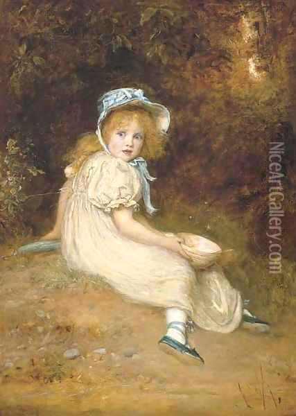 Little Miss Muffet Oil Painting - Sir John Everett Millais