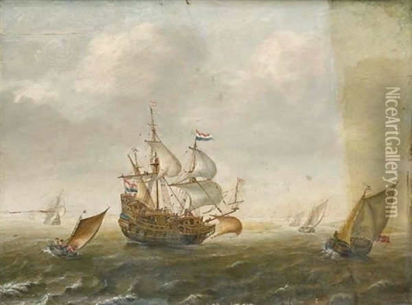Marine Oil Painting - Cornelis Verbeeck