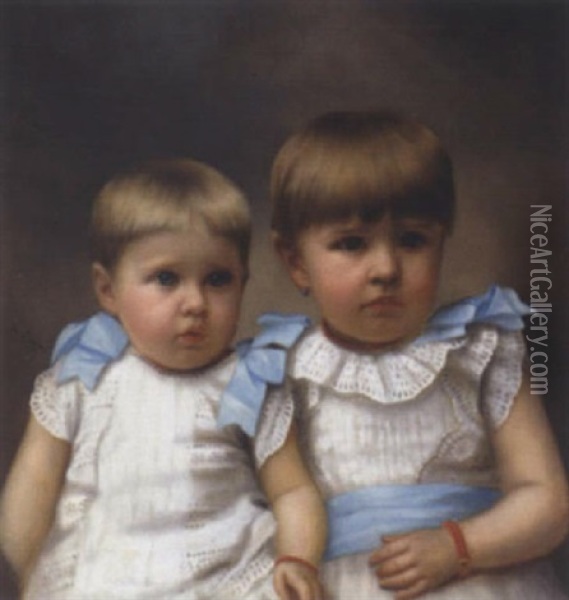 Kinderportrait Oil Painting - Alois Stoff