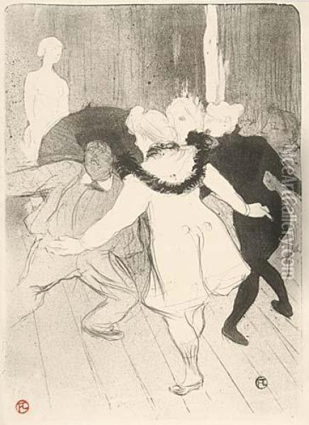 Folies Bergere, Les Pudeurs De Monsieur Prudhomme Oil Painting - Henri De Toulouse-Lautrec