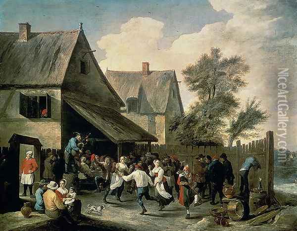 A Country Dance Oil Painting - David The Younger Teniers