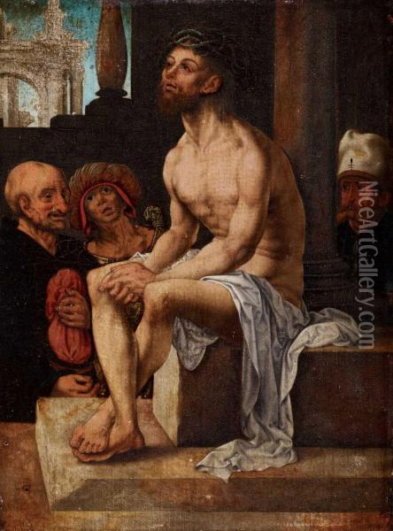 Christus Auf Dem Kalten Stein Oil Painting - Jan Mabuse