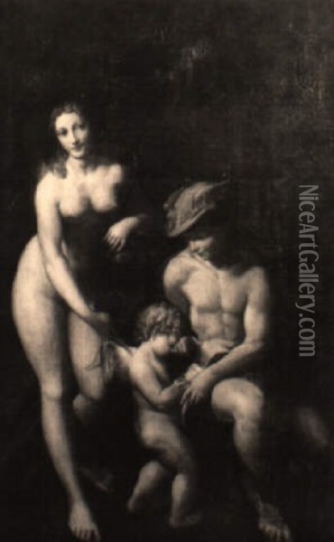 Educazione Di Amore Oil Painting -  Correggio
