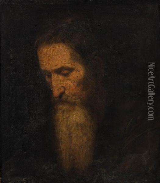 A Bearded Old Man, Bust-length Oil Painting - Jan Lievens
