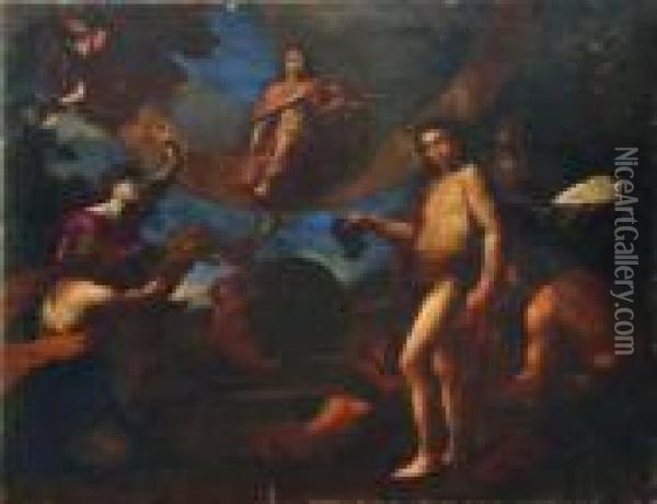 Allegorie Des Saisons Autour Du Zodiaque Oil Painting - Pietro Dandini