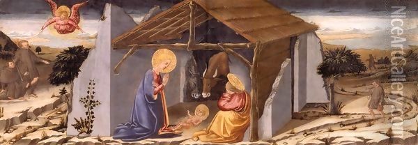 Nativity Oil Painting - Bicci Di Neri