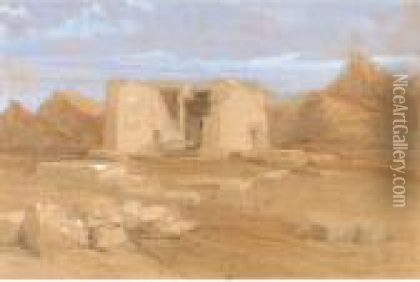 The Temple At Tafa In Nubia Oil Painting - David Roberts