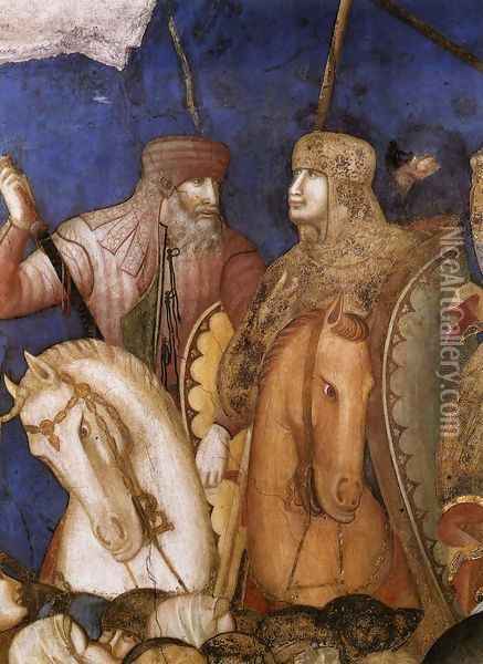 Crucifixion (detail-3) 1320 Oil Painting - Pietro Lorenzetti