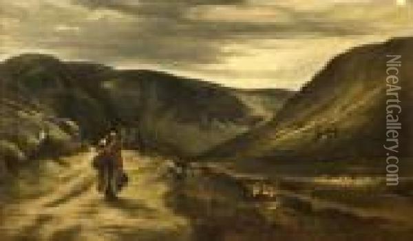 Glendalough Oil Painting - Erskine Nicol