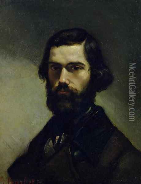 Portrait of Jules Valles (1832-85) c.1861 Oil Painting - Gustave Courbet