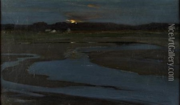 The Coming Of Night Oil Painting - John Campbell Mitchell