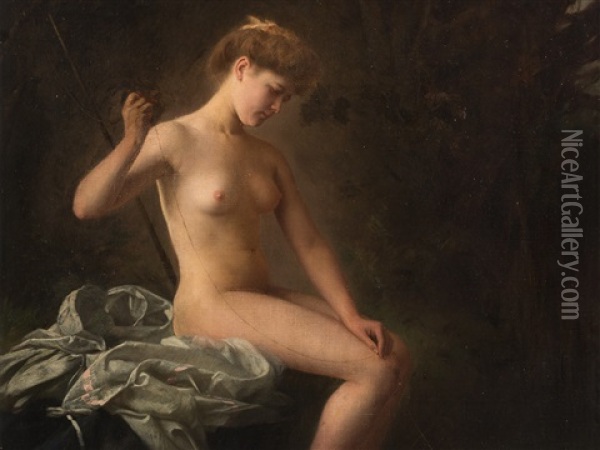 Female Nude Oil Painting - Raimund (Ritter von Brennerstein) Wichera