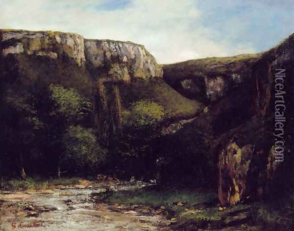 The Gorge Oil Painting - Gustave Courbet