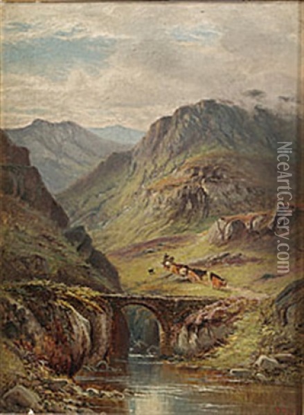 Glencoe, Scotland Oil Painting - Alfred Augustus Glendening Sr.