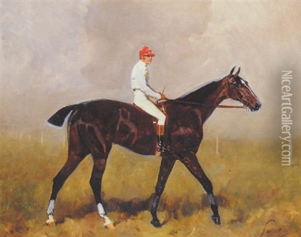 Jockey In Training Oil Painting - Rene Pierre Charles Princeteau