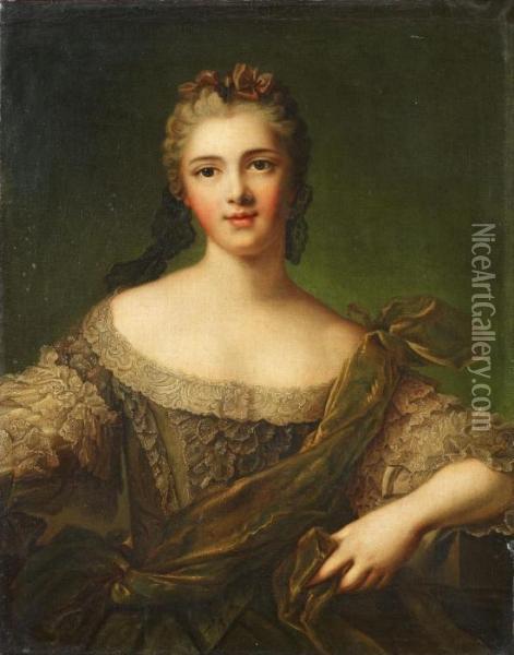 Bildnis Der Victoire Louise Marie Therese De France Oil Painting - Jean-Marc Nattier