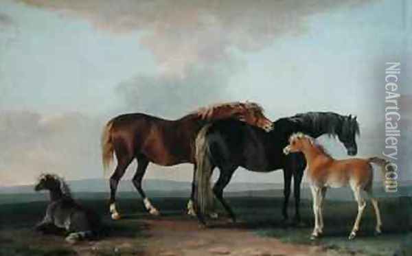 Mares and Foals 2 Oil Painting - Sawrey Gilpin