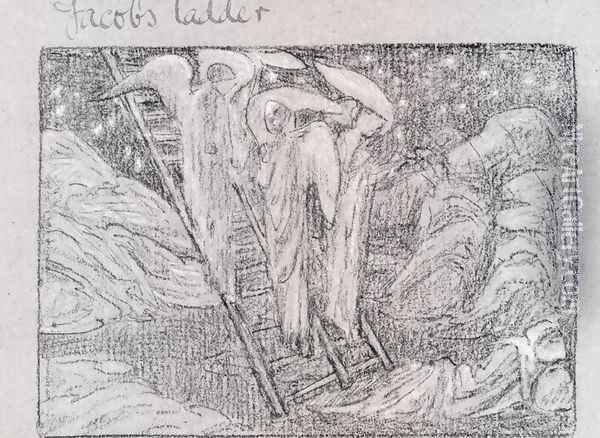 Jacob's Ladder Oil Painting - Sir Edward Coley Burne-Jones
