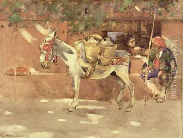 A Byway in Granada 1891 Oil Painting - Arthur Melville