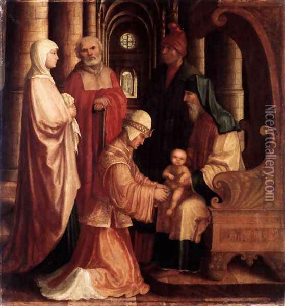 The Circumcision c. 1530 Oil Painting - Master M Z
