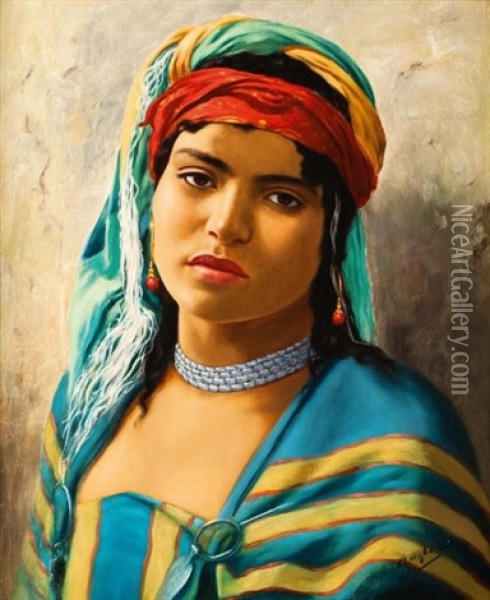 Jeune Marocaine Oil Painting - Luis Anglada Pinto