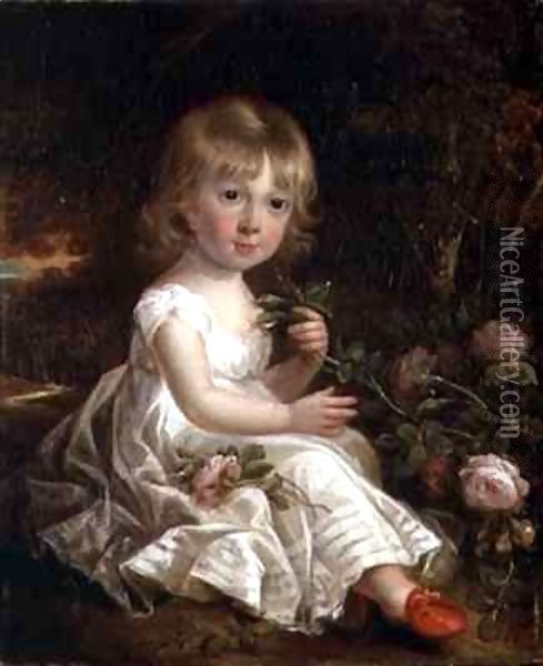 Portrait of a Young Girl Oil Painting - Sir William Beechey