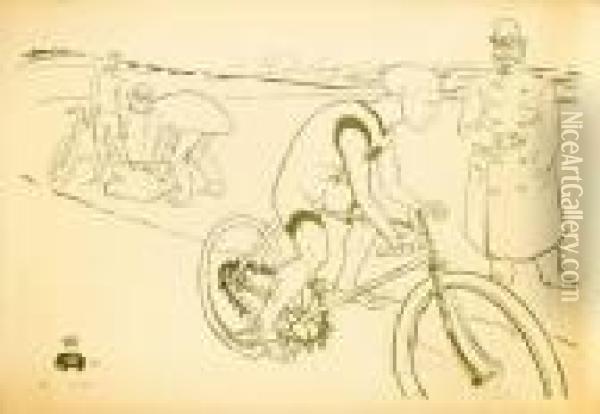 Cycle Michael. Affiche Oil Painting - Henri De Toulouse-Lautrec