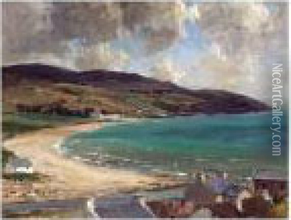 Cushendun Bay, Co. Antrim Oil Painting - James Humbert Craig