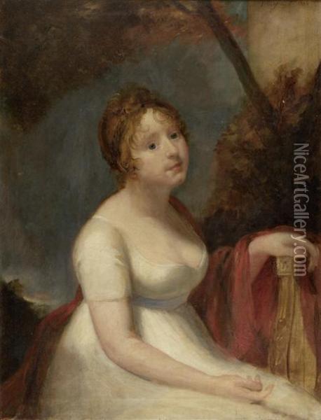 Retrato De Senhora Oil Painting - Domenico Pellegrini