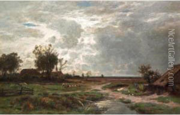 Landscape Near Munich Oil Painting - Otto Frolicher