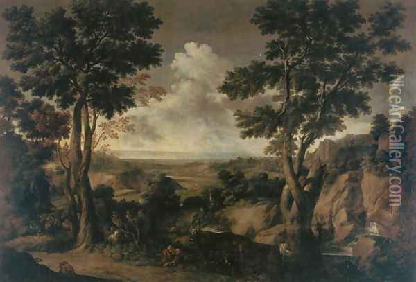 Landscape with Trees Oil Painting - Gaspard Dughet Poussin