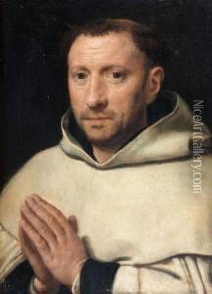 Portrait De Religieux, Probablement Un Moine Chartreux Oil Painting - Pieter Pourbus