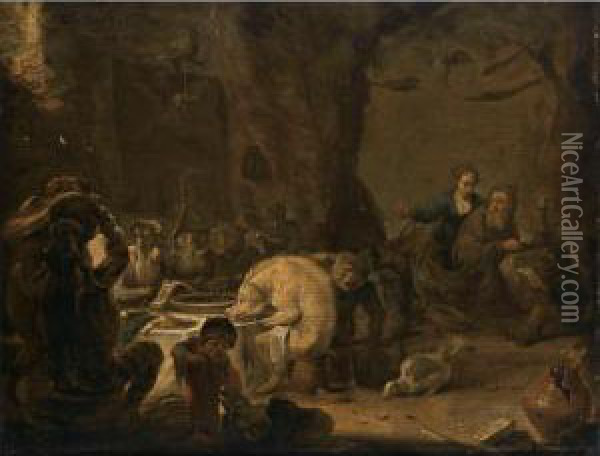 The Temptation Of Saint Anthony Oil Painting - Cornelis Saftleven