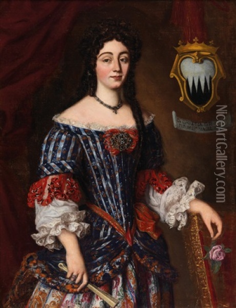 Portrait Of Lucrezia Ruffo Oil Painting - Jakob Ferdinand Voet