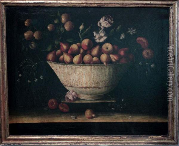 Bodegon De Frutas Oil Painting - Tomas Hiepes