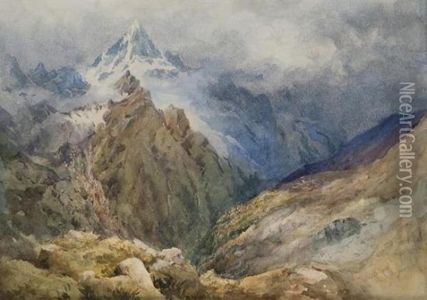 Weisshorn Oil Painting - William Gray