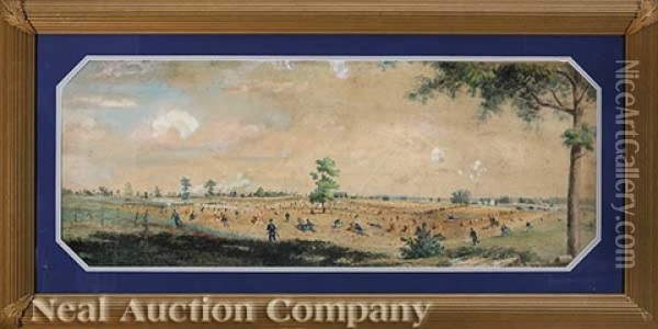Battle Of Gettysburg Oil Painting - J. B. Beale