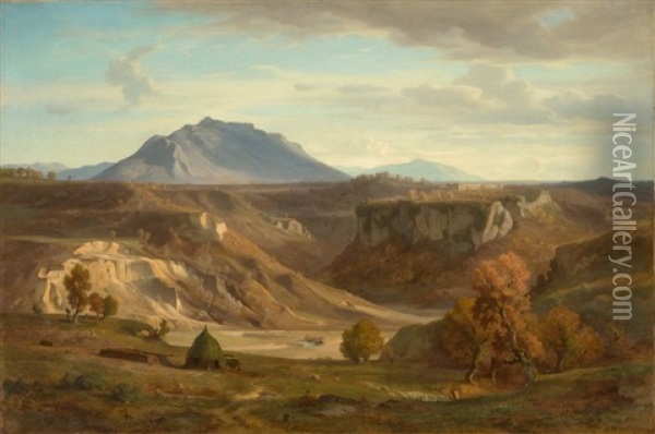 Monte Soratte Oil Painting - Wilhelm Klose