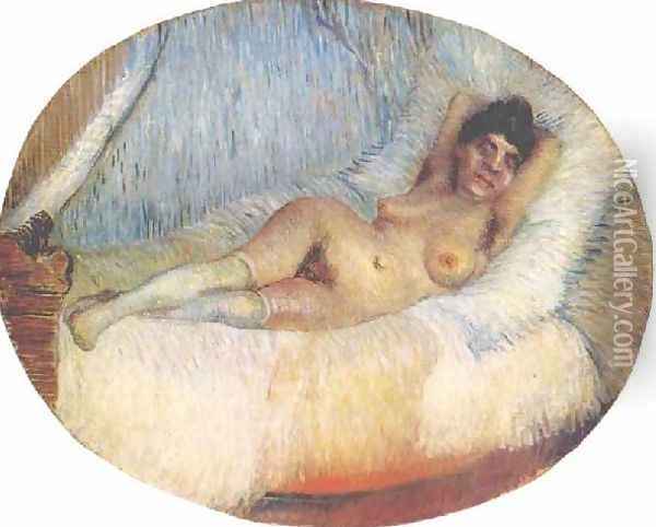 Nude Woman On A Bed Oil Painting - Vincent Van Gogh
