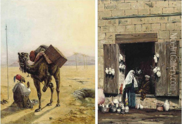 A Prayer In The Desert Oil Painting - Frederick Goodall