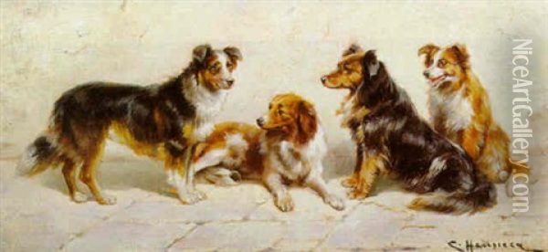 Hunde Oil Painting - Frank Charles Hennessey