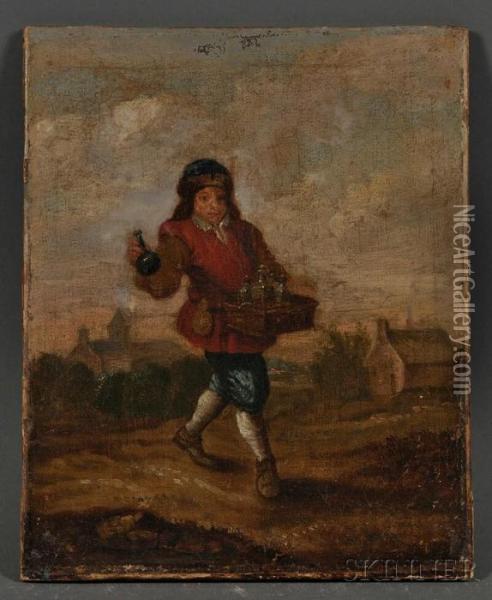 The Essence Vendor Oil Painting - David The Younger Teniers