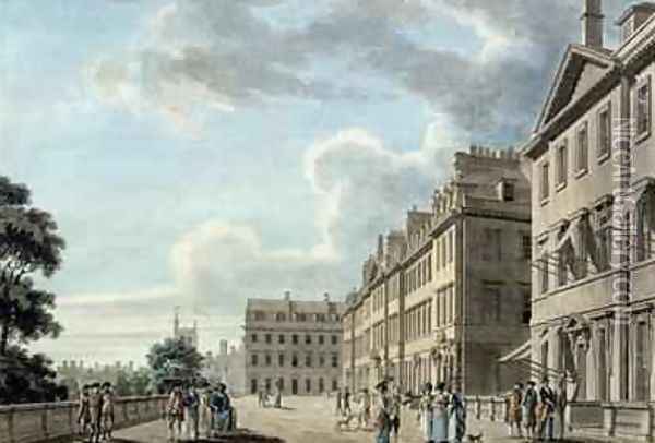 The South Parade Bath 1775 Oil Painting - Thomas Malton, Jnr.