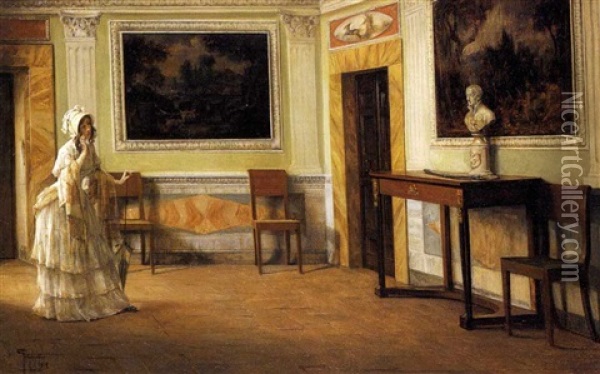 Interno Di Casa Branca Oil Painting - Giovanni Giani