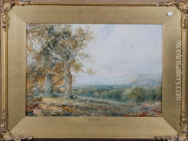 Clwyr Valley Oil Painting - Albert Pollitt